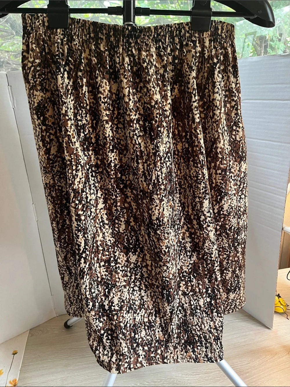 Blair Brown and Cream Speckled Midi Skirt